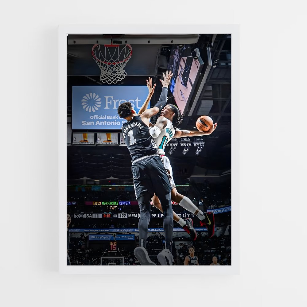 Poster Saut Majestueux Basket Esprit vibrant – affiche Basketball (vue 3)